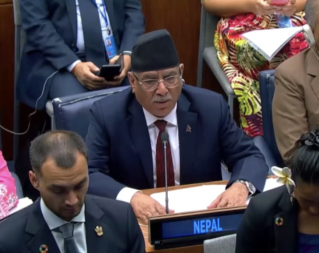 PM Dahal addresses UN high-level meetings, emphasizes global cooperation in pandemic response, climate action and development financing